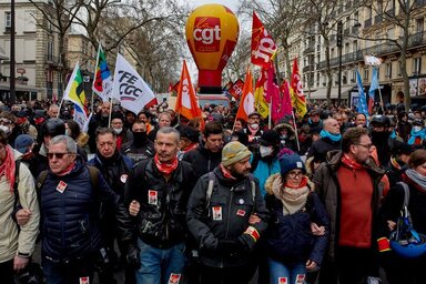 A múlt héten több francia városban is egymást követték a demonstrációk és a sztrájkok a nyugdíjkorhatár felemelése ellen (Fotó: Getty Images)