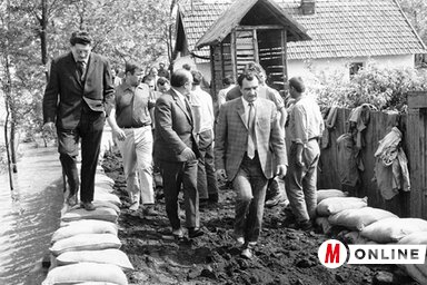 A múzeumi kiállítás egyik témája: a Kukucska az 1970-es árvíz idején