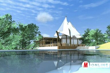 Kicsinosítva várja a fürdőzőket a kerényi medence (Fotó: Fekete J. József)