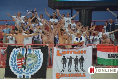 A budapesti MTK szurkolói is ingyen nézhették végig csapatuk újvidéki vendégjátékát (fotó: Ótos András)