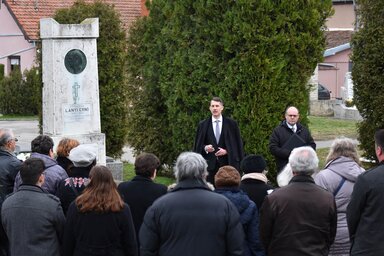 Dr Balint Pastor i Rihard Huđik su u svome govoru ukazali na značaj jedne od ključnih ličnosti u istoriji Subotice (Fotograf: Edvard Molnar)