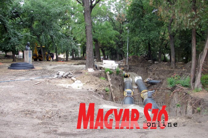 Így néz ki a városközpont „zöld szigete” (Fotó: Kecskés István)