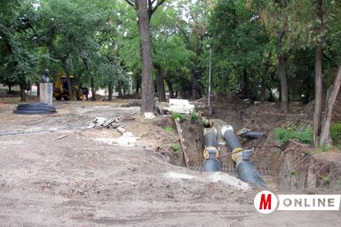 Így néz ki a városközpont „zöld szigete” (Fotó: Kecskés István)