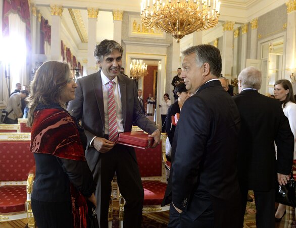 Polgár Judit Orbán Viktor miniszterelnökkel beszélget