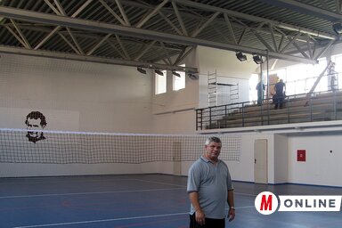 Befejezés előtt az Emmausz kollégium tornaterme (Fotó: Kecskés István)