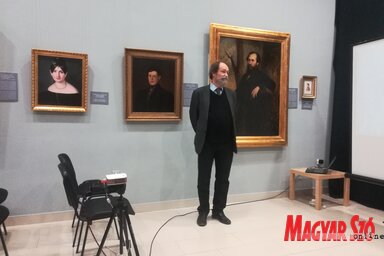 Csorba László a Szabadkai Városi Múzeumban (Fotó: Lukács Melinda)