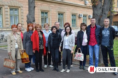 A Kispestre induló zombori pedagógusok (Fotó: Fekete J. József)