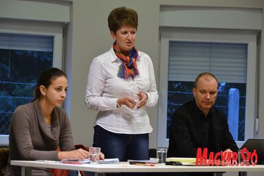 Jerasz Anikó az elvégzett feladatokról, a tervekről beszélt (Ótos András felvétele)