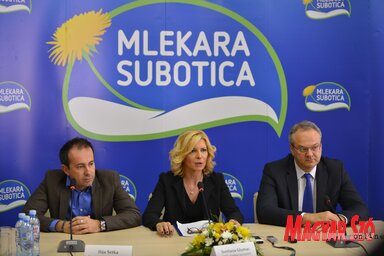 A beruházás nemcsak a vállalatnak, hanem a tejtermelőknek is jó, hangzott el a sajtótájékoztatón (Fotó: Molnár Edvárd)