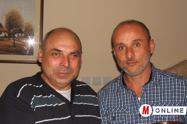 Sors Róbert klubelnök és Fujkin József, az idény legjobb horgosi játékosa (Cseh Endre felvétele)