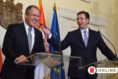 Szergej Lavrov és Aleksandar Vučić (Ótos András felvétele)
