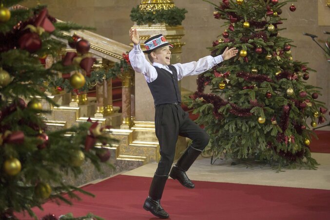 A Fölszállott a páva közönségdíjas táncosa, a dombrádi Hoksz Attila az Országházban (Fotó:MTI)