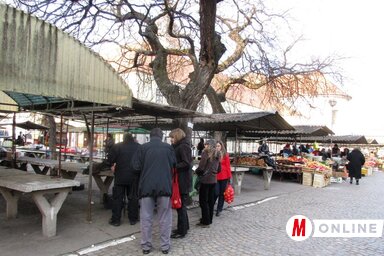 A zombori piac a Láncokban, majdhogynem üresen (Fotó: Fekete J. József)