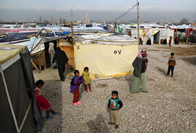 Szír menekülttábor Libanonban (Fotó: Beta/AP)