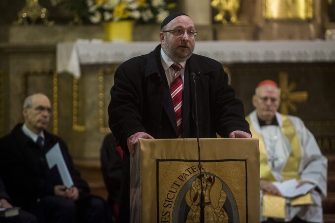 Frölich Róbert, a Magyarországi Zsidó Hitközségek Szövetségének (Mazsihisz) országos főrabbija (Fotó: MTI)