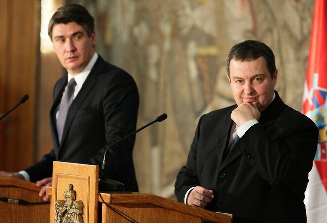 A legtöbb szó az Európai Unióról és a gazdasági együttműködésről esett –  Zoran Milanović és Ivica Dačić (Fotó: Beta)