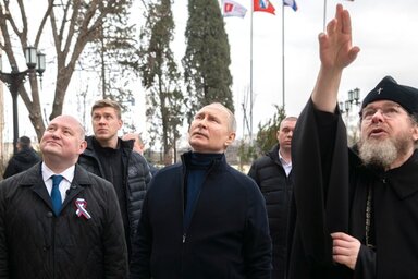 Vlagyimir Putyin a Krím félszigeten, Szevasztopolban is járt a napokban (Fotó: Kremlin.ru)