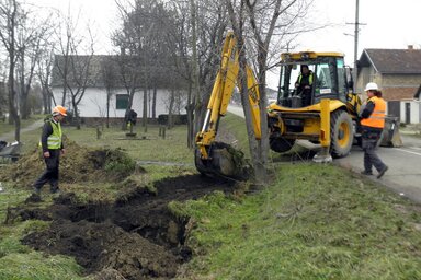 Megkezdődött a csatornázás a falu északi részén
