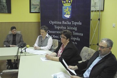 A sajtótájékoztatón (Herceg Elizabetta fotója)