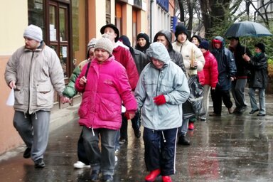 A rossz idő ellenére is voltak, akik csatlakoztak a sétához
