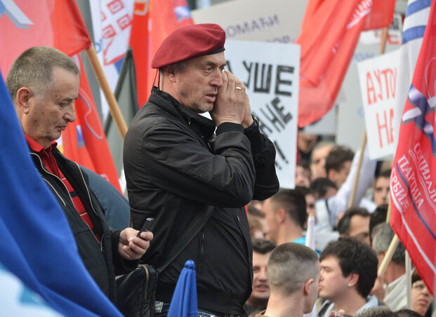 Politikai vita alakult ki amiatt is, hogy Vajdaságon kívülről utaztatták-e a pénteki tüntetésen résztvevőket (Fotó: Ótos András)