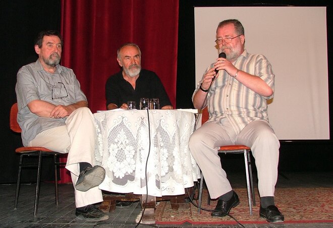 A délvidéki magyar film történetéről beszélgetett Siflis Zoltán, Vicsek Károly és Fekete J. József