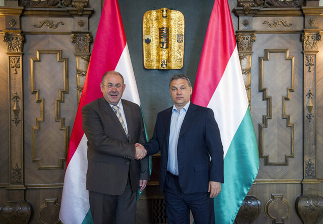 Pásztor István és Orbán Viktor (MTI Fotó: Miniszterelnökség)