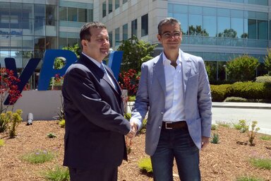 Ivica Dačić a PayPal elnökével, David Marcusszal (Fotó: Beta/Belügyminisztérium)