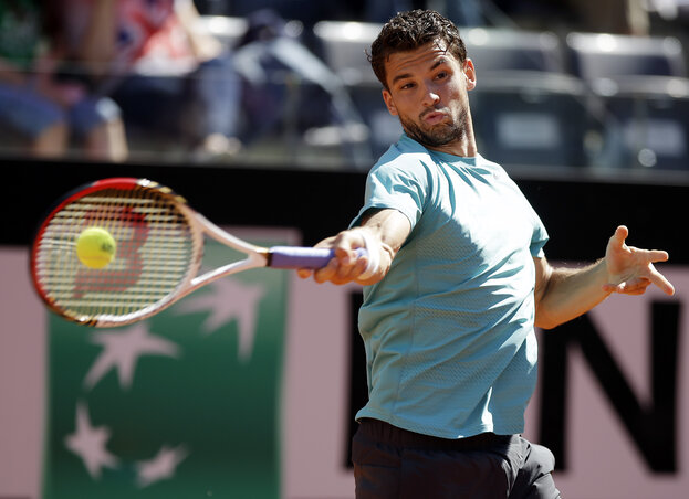 A bolgár Grigor Dimitrov három héttel ezelőtt Madridban legyőzte Novak Đokovićot (Fotó: Beta)