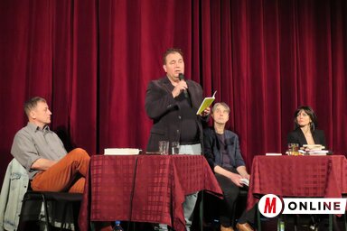 Balról jobbra: Száraz Miklós György, Wirth Imre, Kemény István és Juhász Anna (Fotó: Albert Éva)