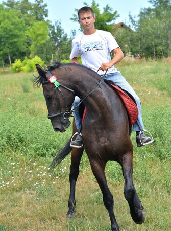 Viktor a győztes, a lovát ugratja (Fotó: Gergely József)