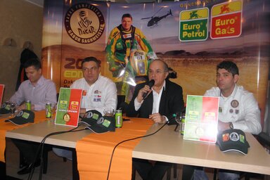 A belgrádi sajtótájékoztatón, balról jobbra: Predrag Milinković, Saghmeister Gábor, Đorđe Đenić és Marko Kopunović (Laták István)
