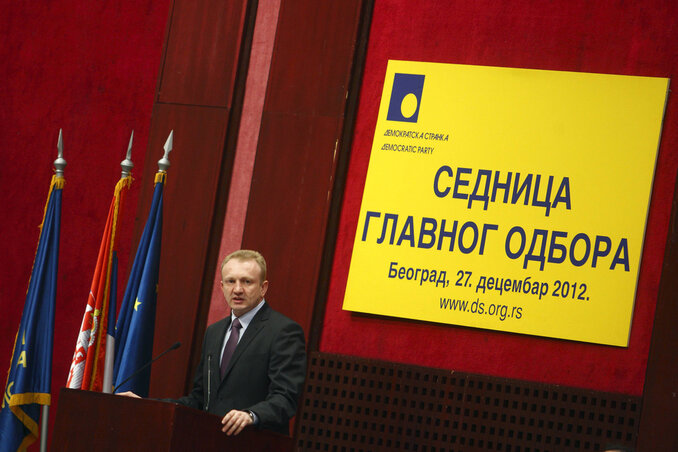 Dragan Đilas: Lehetek egy kis párt elnöke, de nem lehetek egy gyáva párt elnöke (Fotó: Beta)