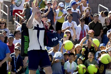 John Isner búcsúja (Fotó: Beta/AP)