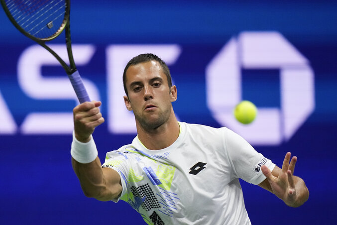 Györe László élete egyik legjobb játékát nyújtotta kemény borításon, ezúttal Novak Đoković ellen (Fotó: Beta/AP) Györe László élete egyik legjobb játékát nyújtotta kemény borításon, ezúttal Novak Đoković ellen (Fotó: Beta/AP)