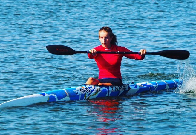 Horváth Zsófi szépen helytállt (Fotó: Canoe World Stanislaw Jaloszyński)