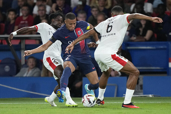 Mbappé két találata sem volt elegendő a Nice-szel szemben (Fotó: Beta/AP)