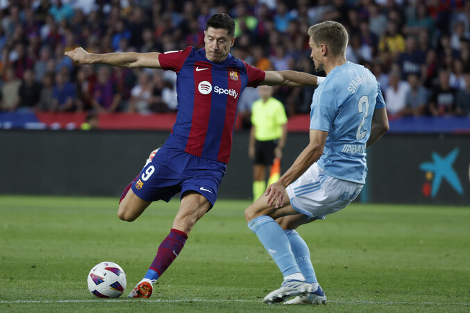 Lewandowski négy perc alatt egyenlített a Celta ellen (Fotó: Beta/AP) Lewandowski négy perc alatt egyenlített a Celta ellen (Fotó: Beta/AP)
