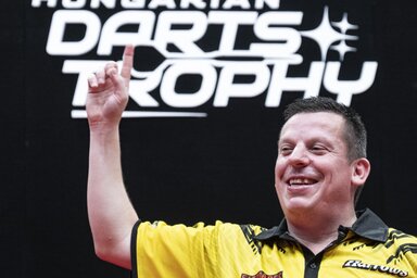 Dave Chisnall győzelmet ünnepelhetett (Fotó: MTI)