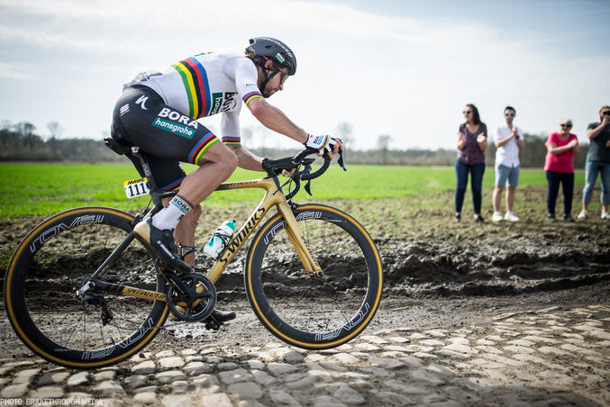 Peter Sagan a 2018-as Párizs–Roubaix-n (Fotó: road.cc)
