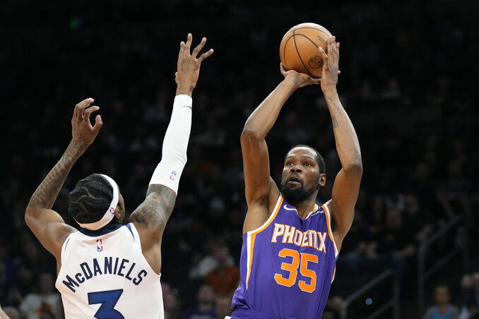 Ha Durant visszatalál dobóformájához, a Phoenix a liga egyik legjobb csapata lesz (Fotó: Beta/AP)