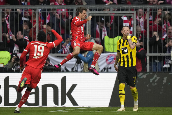 Müller két gyors gólja után nem sok nyitott kérdés maradt Münchenben (Fotó: Beta/AP) Müller két gyors gólja után nem sok nyitott kérdés maradt Münchenben (Fotó: Beta/AP)