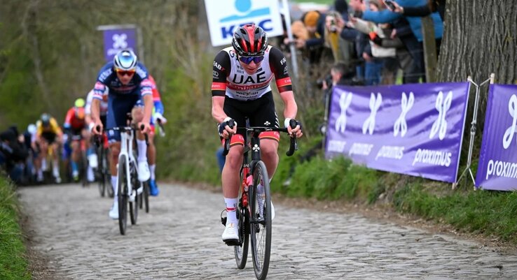 A szlovénnal senki sem tudott lépést tartani (Fotó: VeloNews) A szlovénnal senki sem tudott lépést tartani (Fotó: VeloNews)