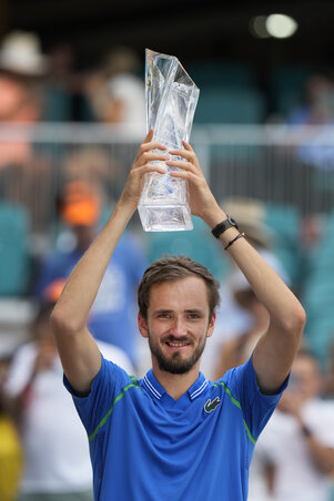 A miami mestertorna győztesei, Danyil Medvegyev... (Fotó: Beta/AP)