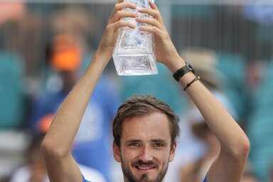 A miami mestertorna győztesei, Danyil Medvegyev... (Fotó: Beta/AP)