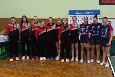 A Csóka és a Novi Sad csapata az elődöntő első mérkőzésén