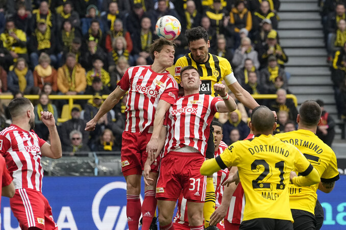 Az Union és a Borussia kemény csatát vívott (Fotó: Beta/AP) Az Union és a Borussia kemény csatát vívott (Fotó: Beta/AP)