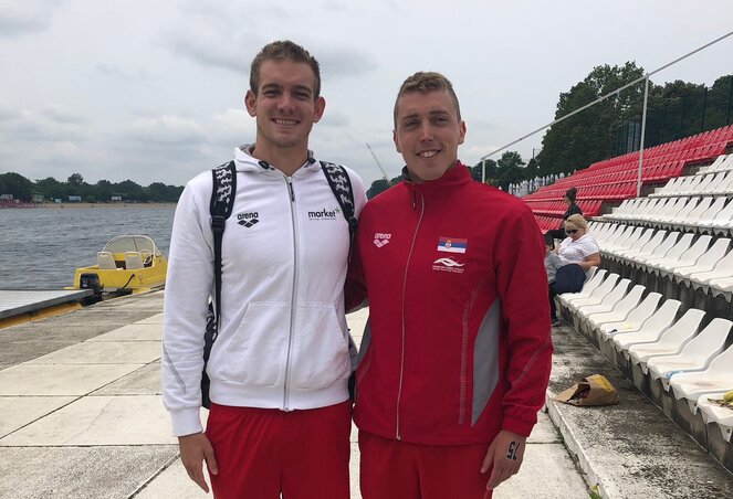 Rasovszky Kristóf (balról) és Farkas Tamás Belgrádban Rasovszky Kristóf (balról) és Farkas Tamás Belgrádban