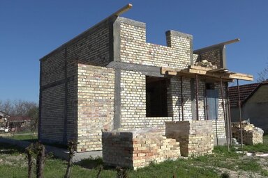 Az épület építkezési munkálatainak első fázisa (Fotó: TV Bečej)