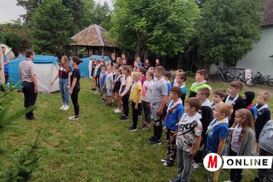 Hangulatkép a Petőfi Sándor Cserkészcsapat legkisebbek számára szervezett cserkésztáborából